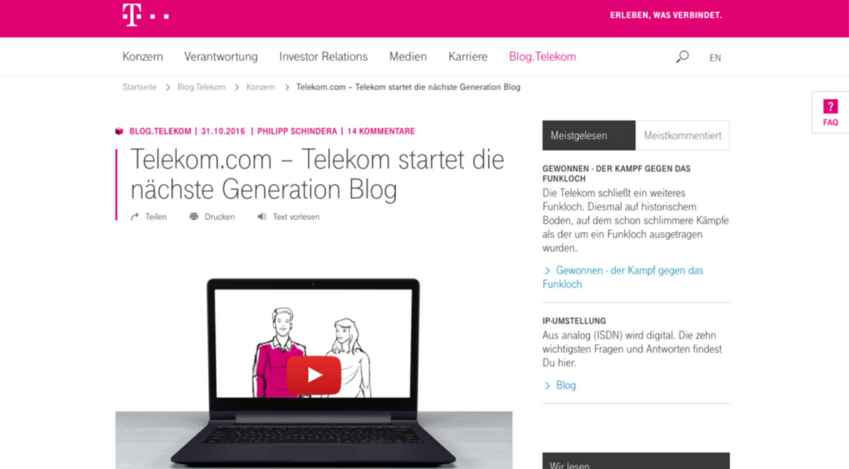 Telekom startet die nächste Generation Blog