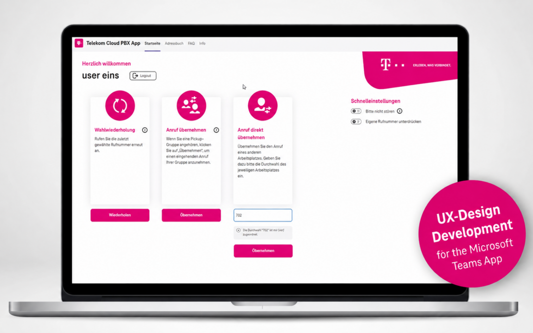 UX Design for the Telekom Cloud PBX App in Microsoft Teams